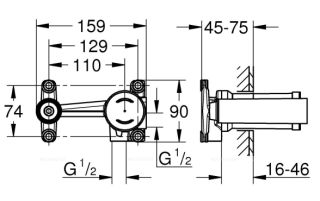 Скрытая часть смесителя Grohe 23571000